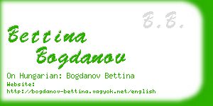 bettina bogdanov business card